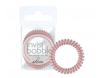 Tenk spirlov gumika do vlas Invisibobble Slim Pink Monocle - rov, 3 ks