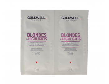 ampon a kondicionr pro blond vlasy Goldwell Blondes&Highlights - 2x10 ml