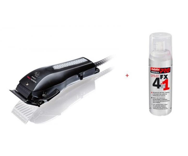 BaByliss Pro Strojek na vlasy FX685E + dezinfekn sprej