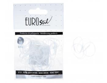 Gumiky do vlas Eurostil Profesional TPU Hair Elastics For Hairstyles - prhledn, 50 ks