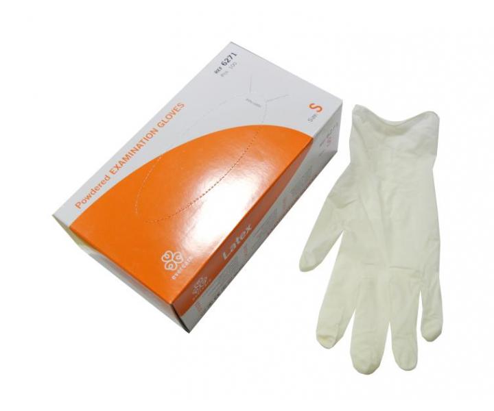 Latexov rukavice Batist S - bl, 100 ks