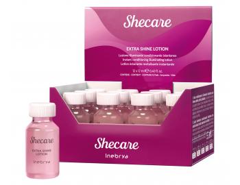 Bezoplachov kra pro velmi pokozen vlasy Inebrya Shecare Extra Shine Lotion - 12 x 12 ml