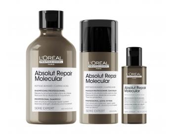 ada pro pokozen vlasy Loral Professionnel Serie Expert Absolut Repair Molecular - sada - ampon + maska + srum 75 ml zdarma
