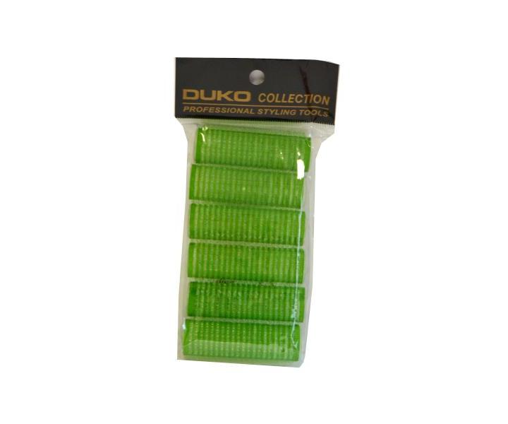 Natky na vlasy Duko Velcro pr.18 mm, 6 ks - samodrc, zelen