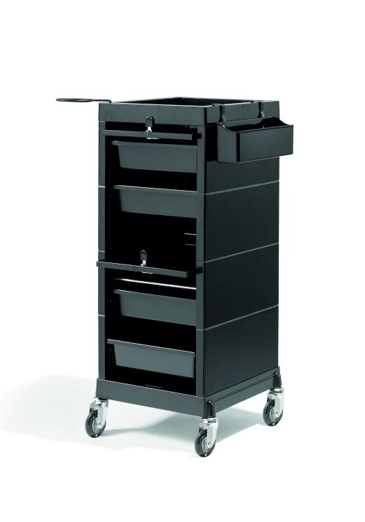 Kadeřnický vozík uzamykatelný Sibel Discrete/Lock - černý (000737102) + dárek zdarma