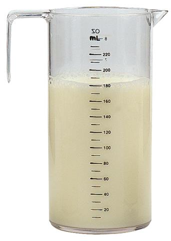 Kadeřnická odměrka s ryskami Sibel - 220 ml, plastová (0090041)