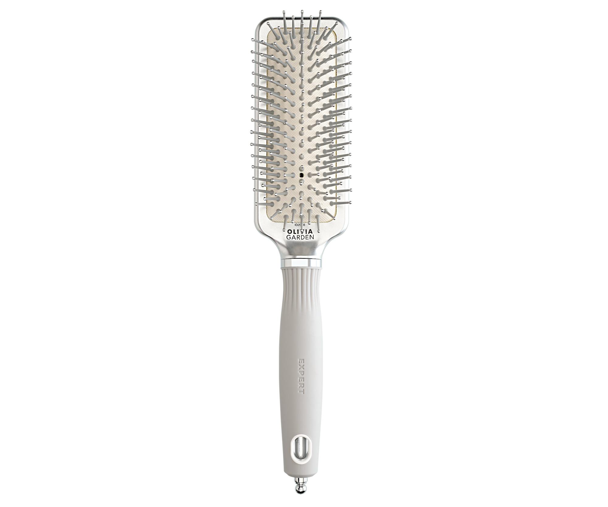 Kartáč se vzduchovým polštářem Olivia Garden Expert Rectangular Silver Small - stříbrný (ID2038) + dárek zdarma