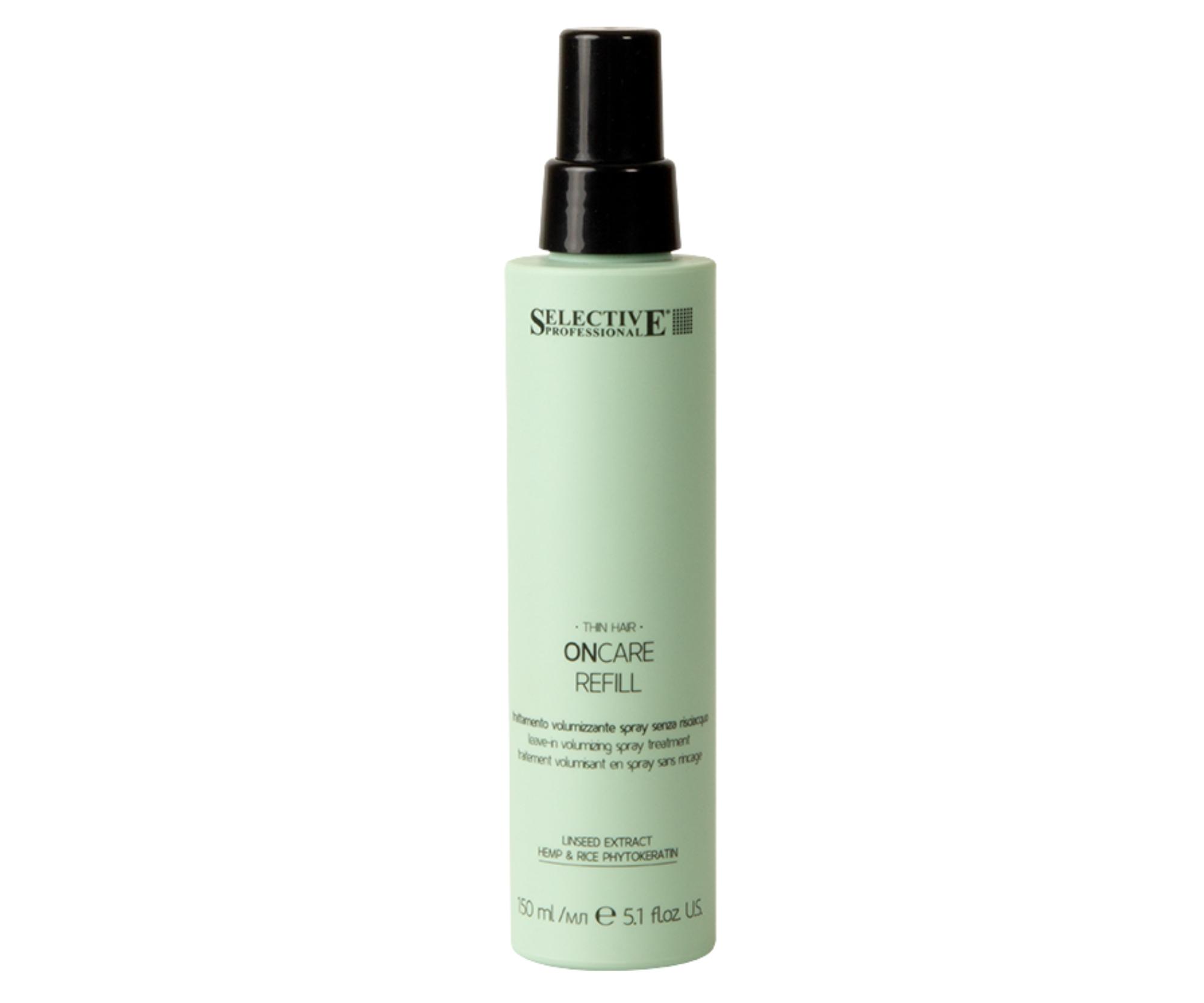 Bezoplachový sprej pro objem jemných a řídnoucích vlasů Selective Professional OnCare Refill Volumizing Spray Leave-In - 150 ml + dárek zdarma