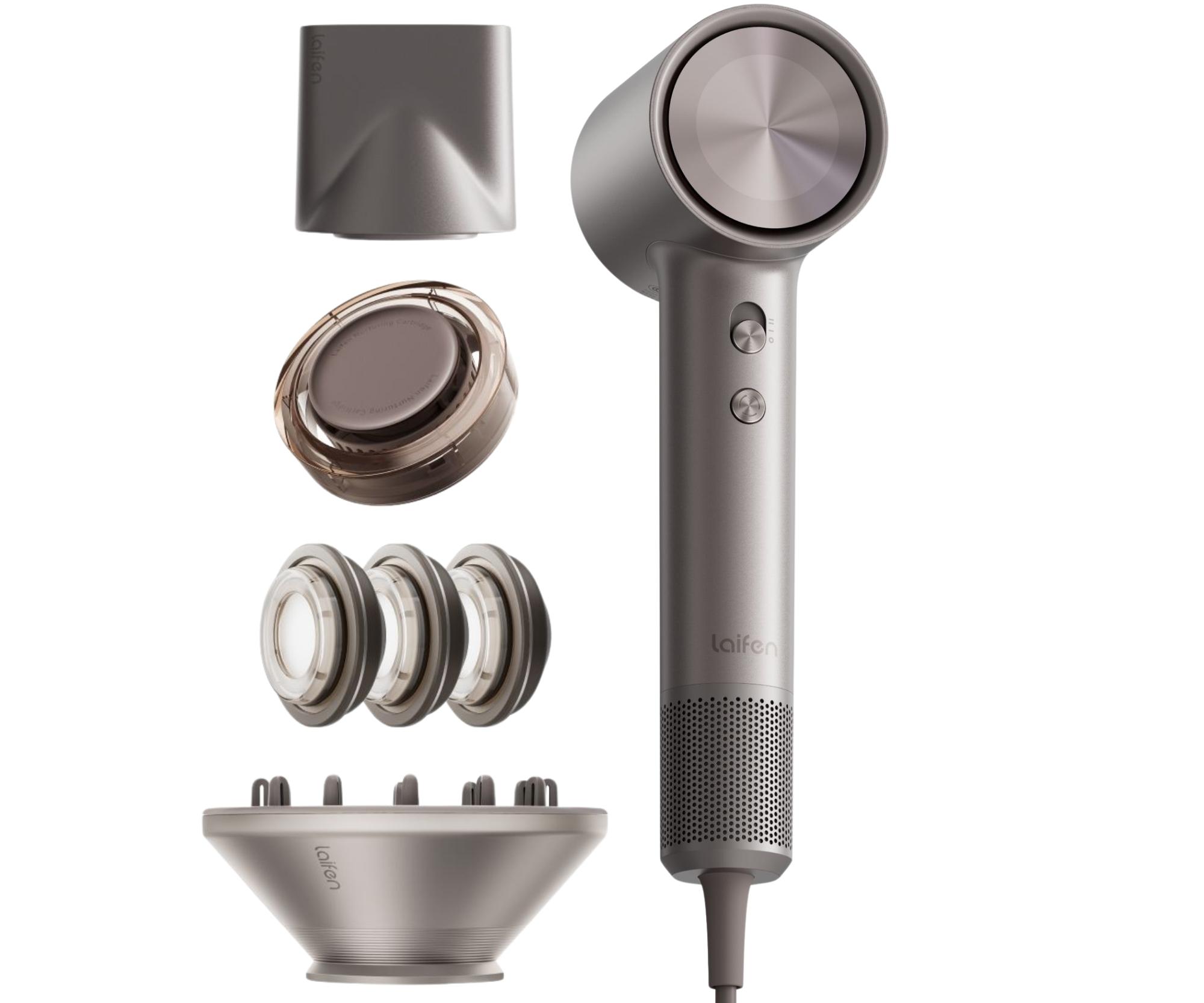 Profesionální fén na vlasy Laifen Swift 4 Polished Titanium - 1600 W, titanový šedý + dárek zdarma