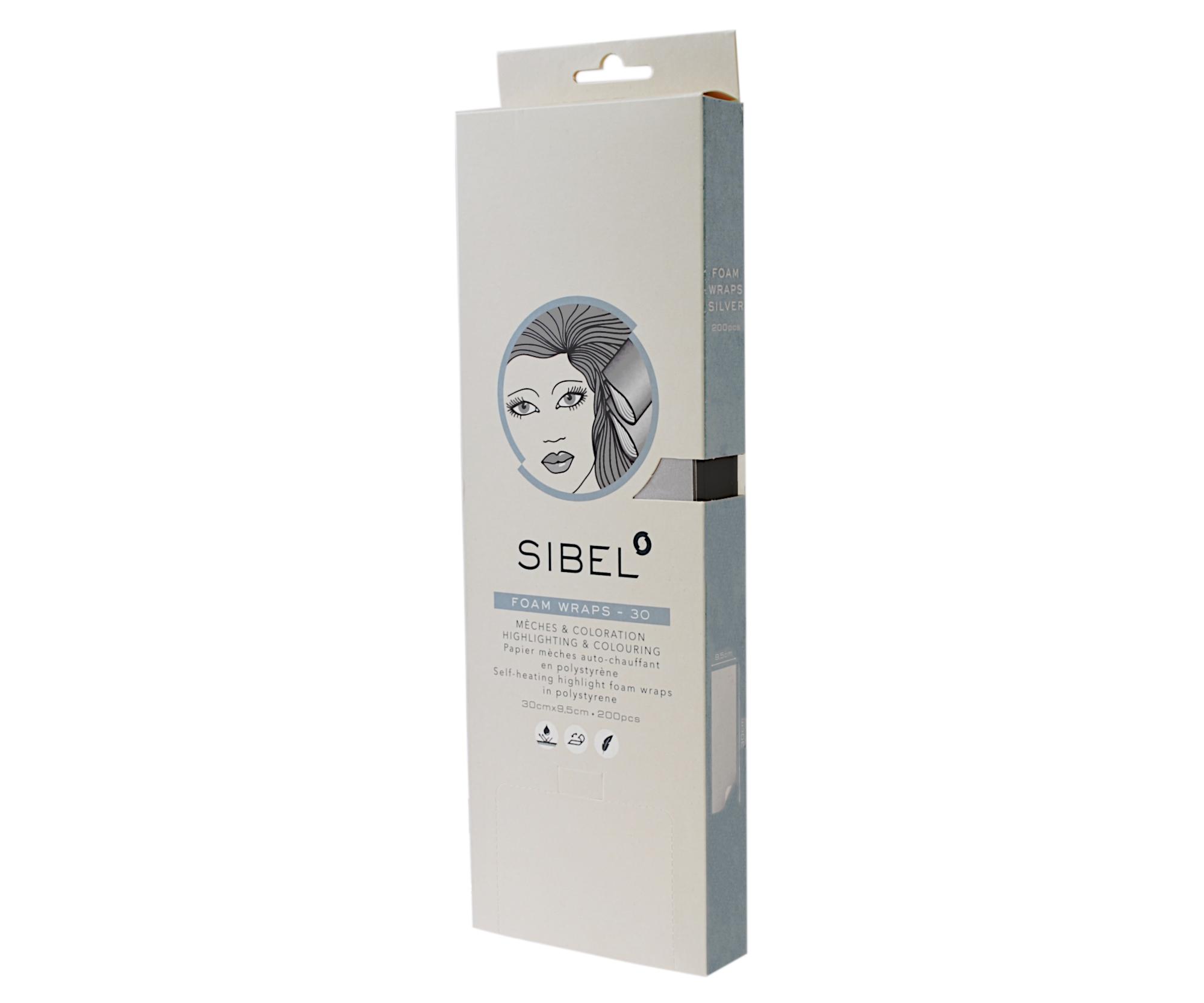 Melírovací pěnová fólie Sibel High-Light 30 x 9,5 cm - stříbrná, 200 ks (4333171) + dárek zdarma