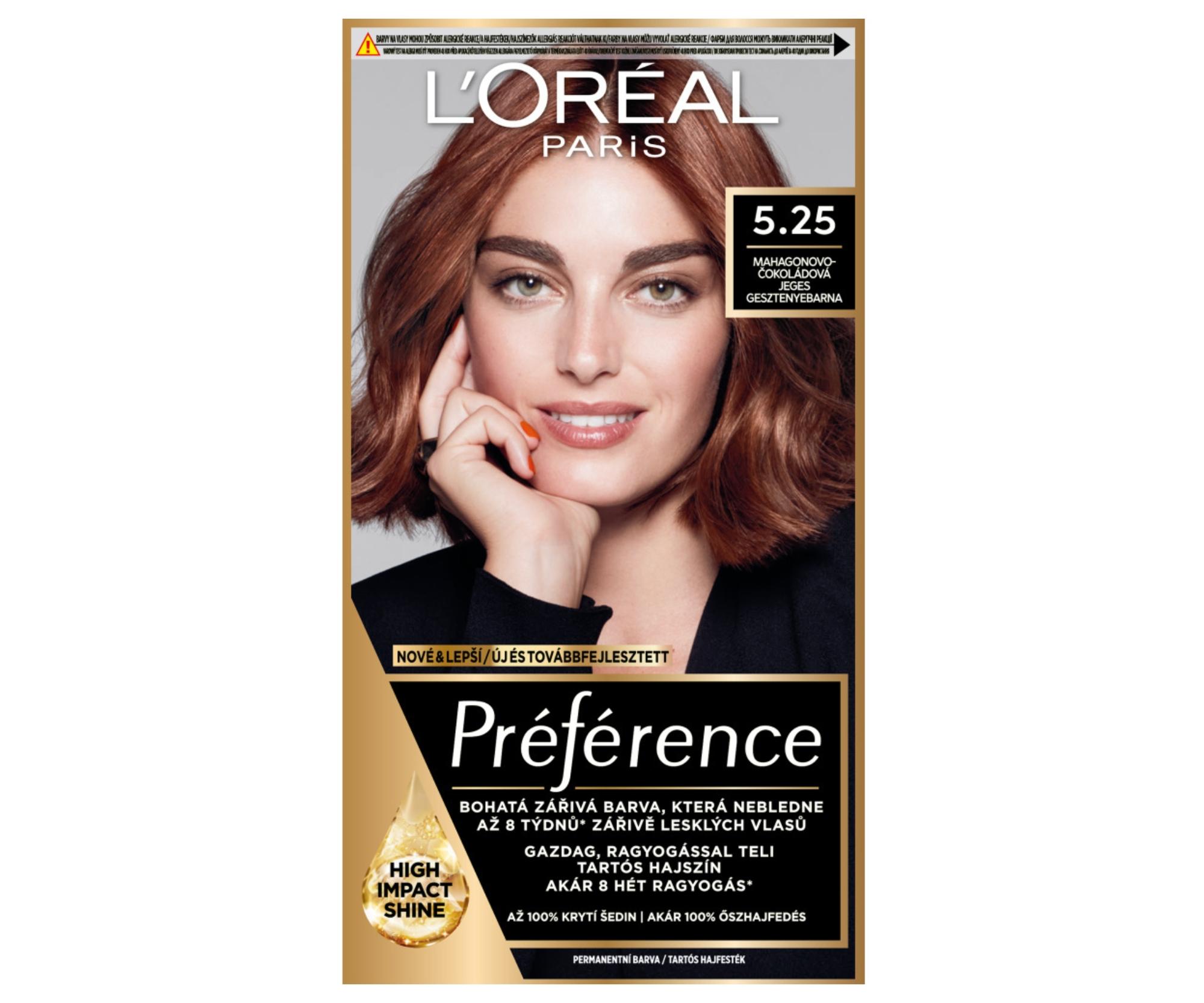 Permanentní barva Loréal Préférence 5.25 ledová hnědá - L’Oréal Paris + dárek zdarma