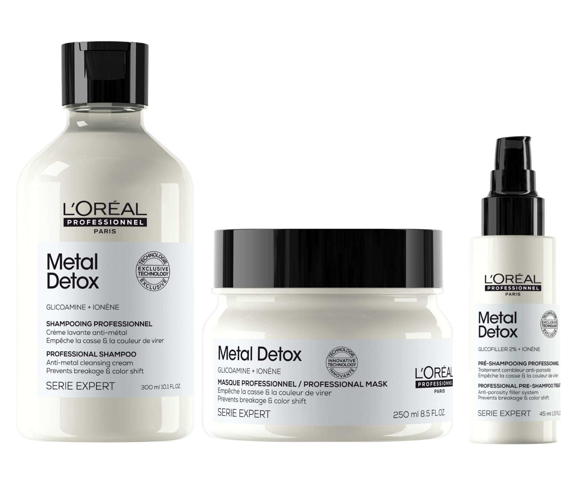 Sada pro barvené a poškozené vlasy Loréal Professionnel Serie Expert Metal Detox + předšamponová péče 45 ml zdarma - L’Oréal Professionnel + dárek zda