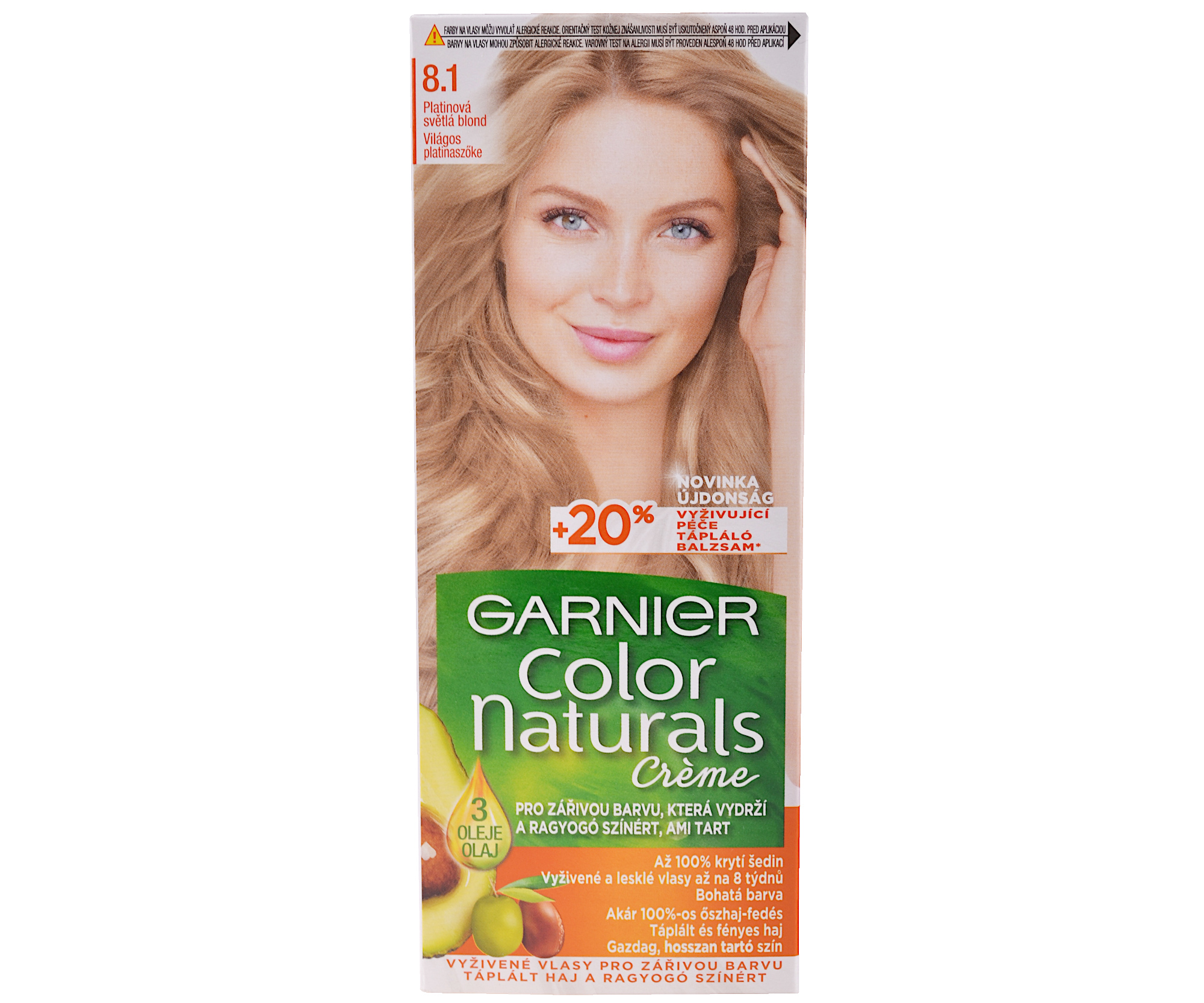 Permanentní barva Garnier Color Naturals 8.1 světlá blond popelavá + dárek zdarma