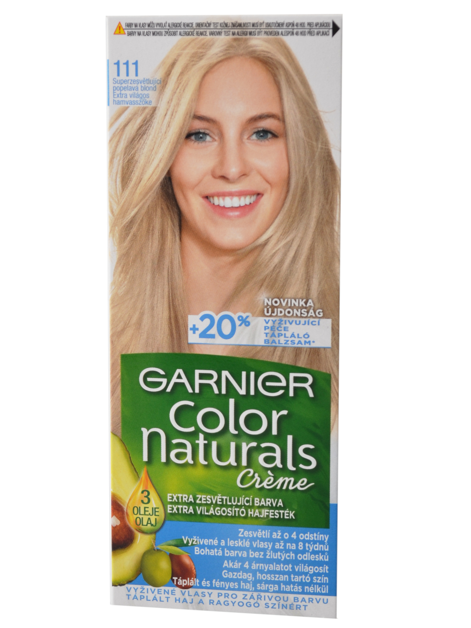 Zesvětlující barva Garnier Color Naturals 111 popelavá blond + dárek zdarma
