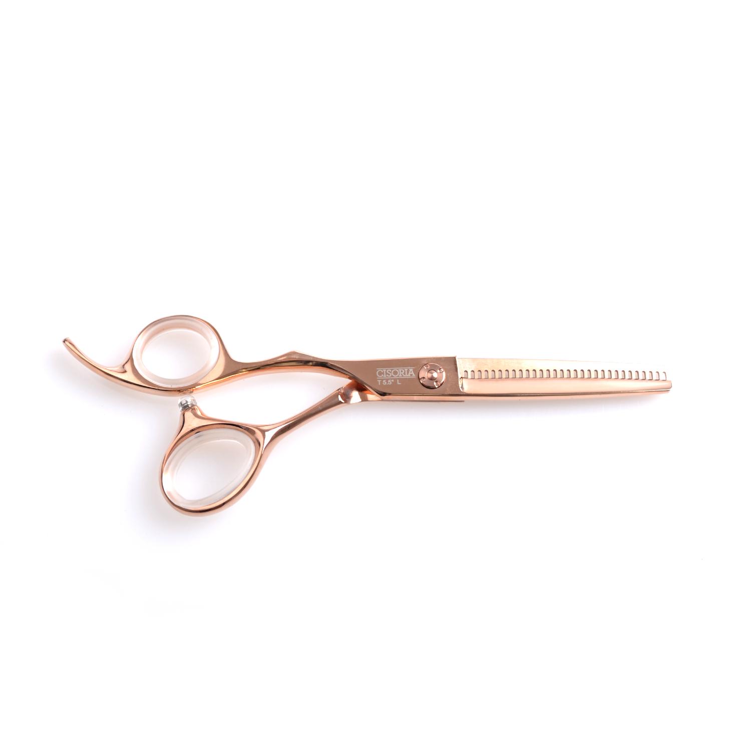 Efilační nůžky pro leváky Sibel Cisoria RGOET30L 5,5" - zlaté, 30 zubů (7078530) + dárek zdarma