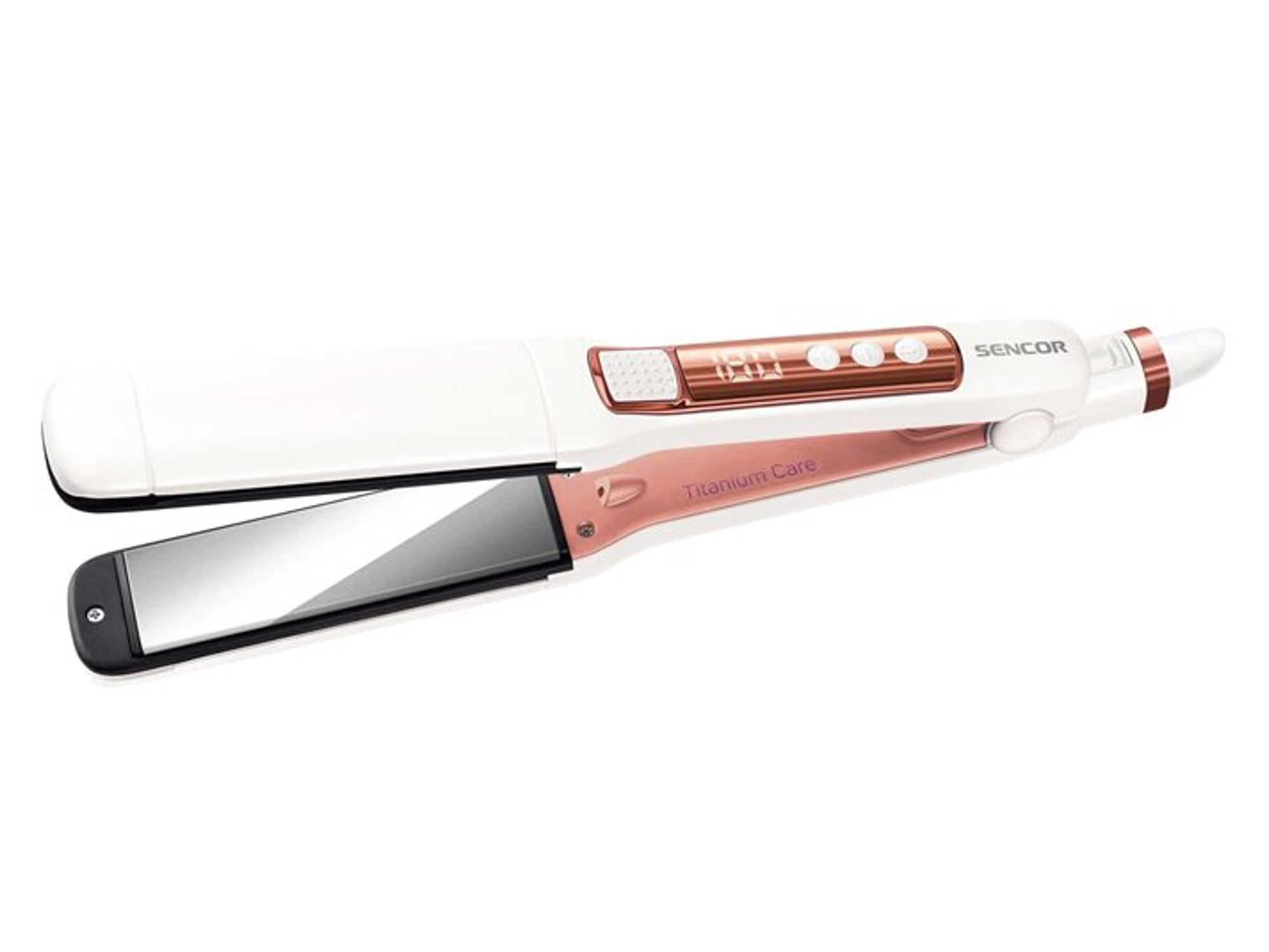 Žehlička na vlasy Sencor SHI 5600GD - perleťová bílá/růžová + dárek zdarma