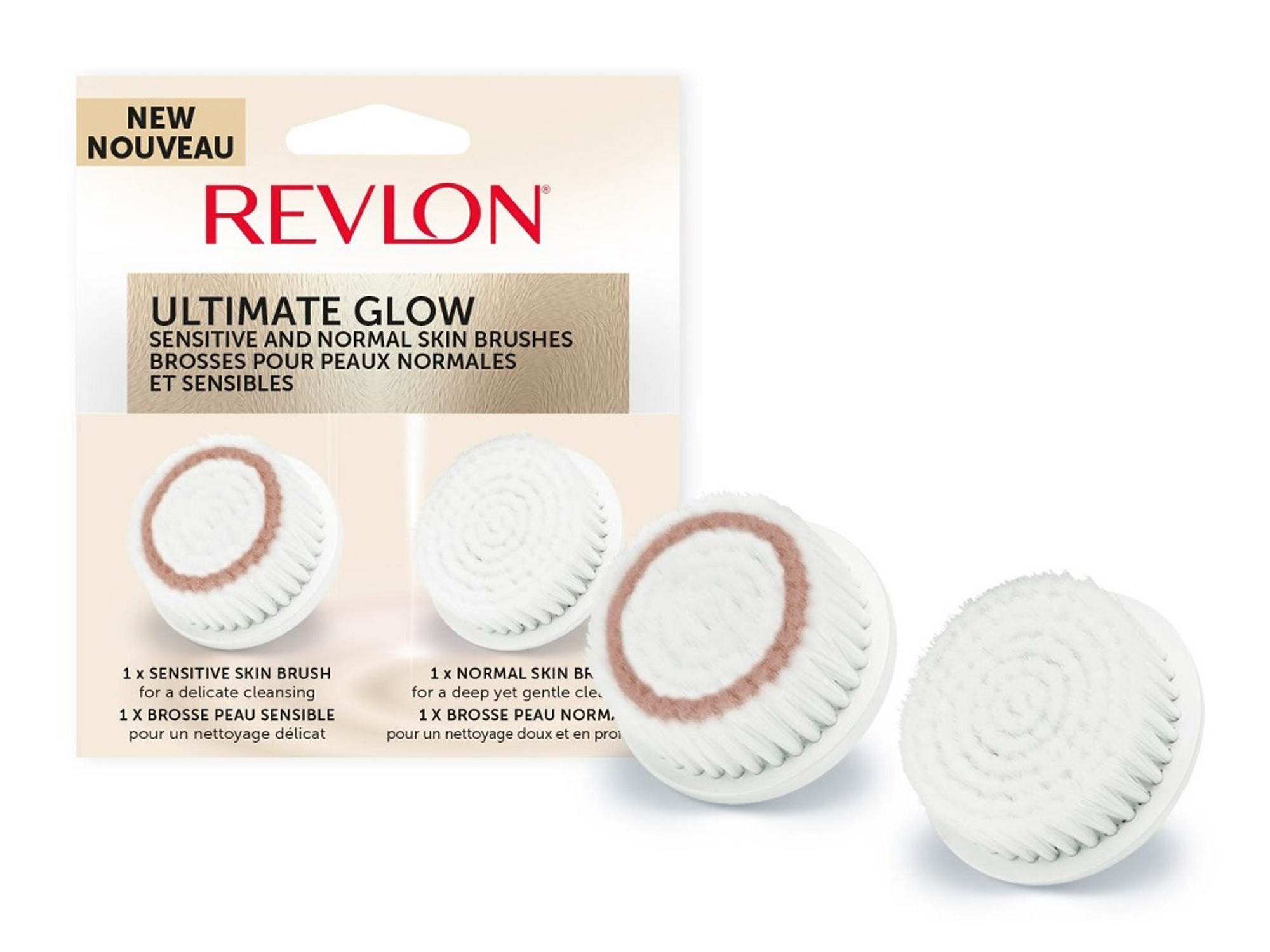 Náhradní hlavice pro čistící kartáček Revlon Ultimate Glow Sonic (RVSP3538CB) + DÁREK ZDARMA