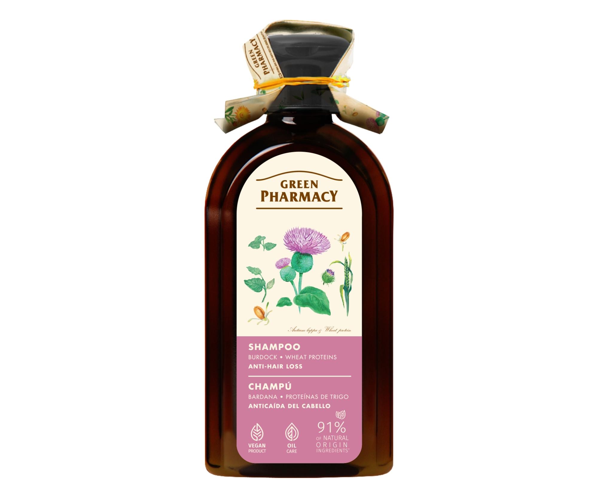 Šampon proti vypadávání vlasů s pšeničnými proteiny Green Pharmacy - 350 ml
