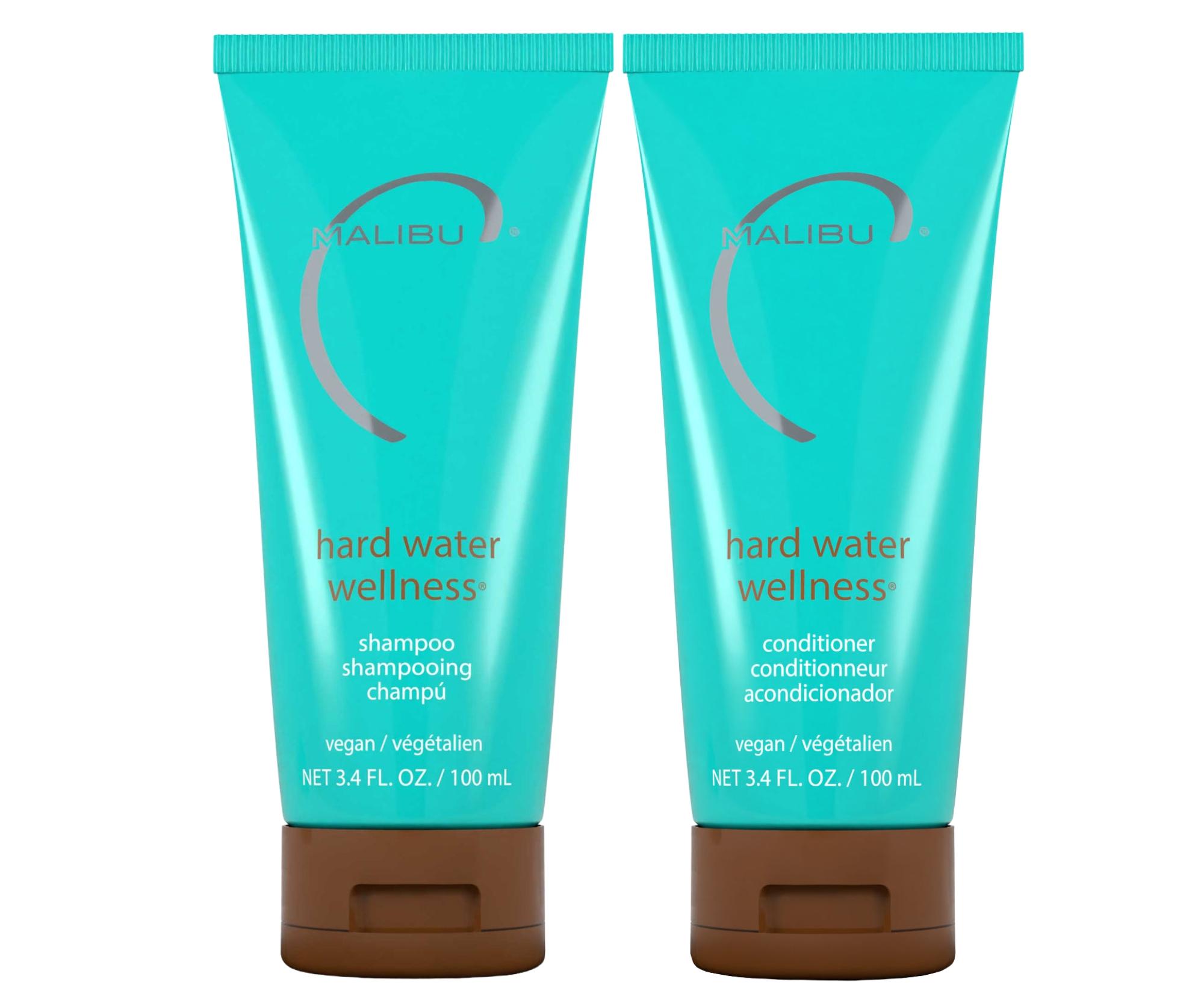 Cestovní sada vlasové péče proti tvrdé vodě Malibu C Hard Water Wellness - šampon 100 ml + kondicionér 100 ml + dárek zdarma