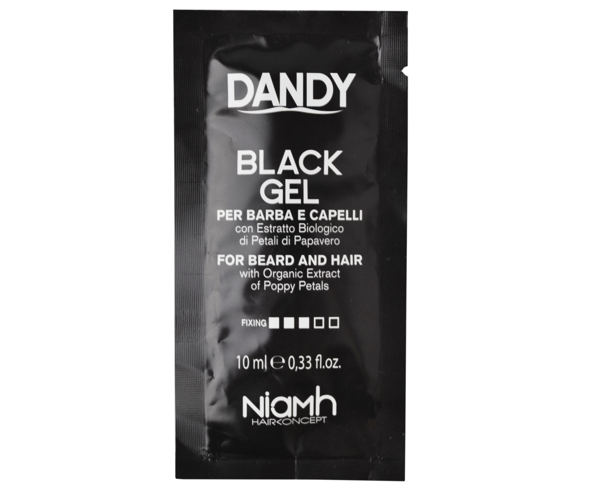Černý gel na vlasy a vousy Dandy Black Gel - 10 ml (OPUB1391)