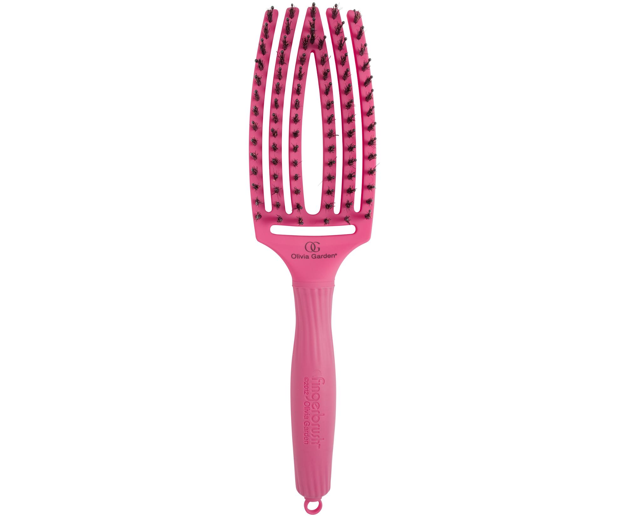Kartáč Olivia Garden Fingerbrush Combo Medium - růžový (FB1PC-HP) + dárek zdarma