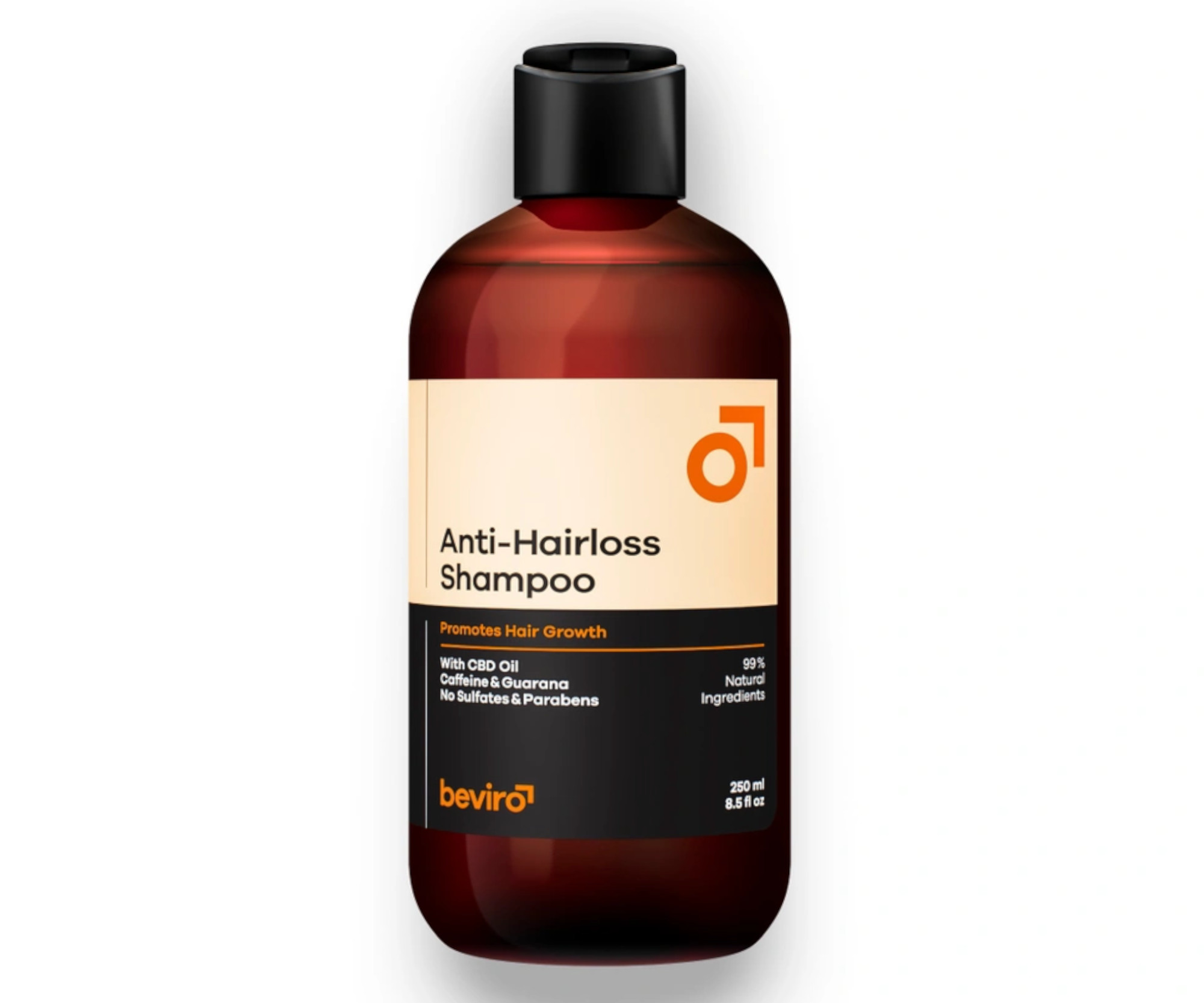 Přírodní šampon pro muže proti padání vlasů Beviro Anti-Hairloss Shampoo - 250 ml (BV315) + DÁREK ZDARMA