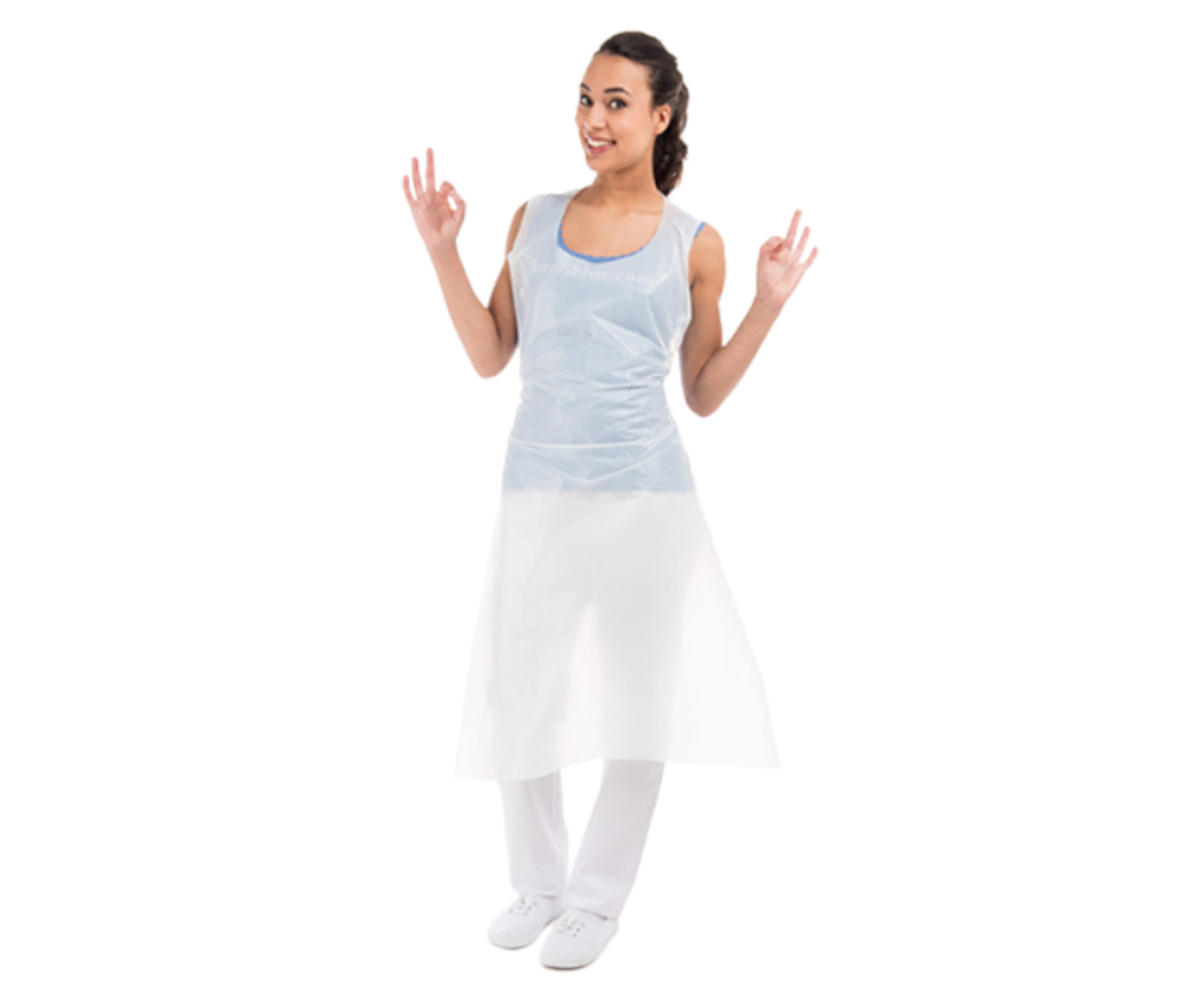 Jednorázová zástěra Sibel - bílá, 125 x 75 cm, 100 ks (4462010) + dárek zdarma