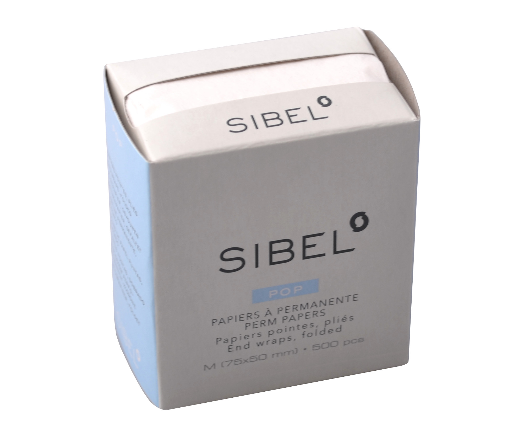 Papírky na trvalou ondulaci Sibel Pop, 75 x 50 mm - 500 ks (4480800)
