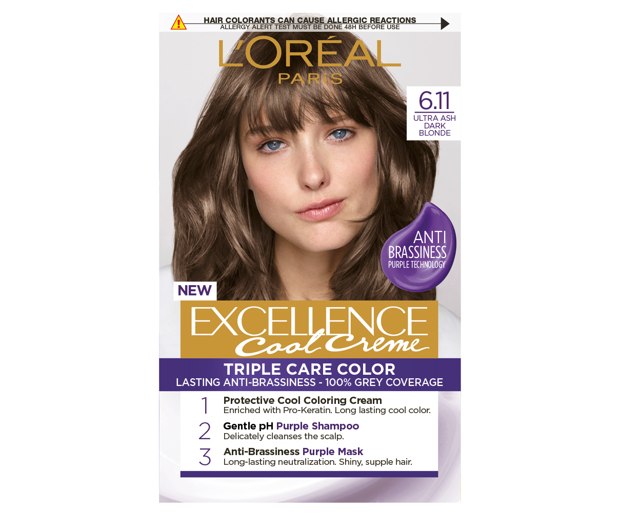 Permanentní barva Loréal Excellence Cool Creme 6.11 ultra popelavá tmavá blond - L’Oréal Paris + dárek zdarma