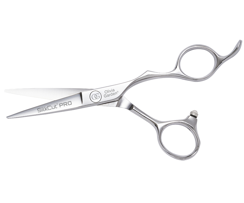Kadeřnické nůžky Olivia Garden SilkCut® Pro Shear 5" - stříbrné (SI-PRO5.00) + dárek zdarma