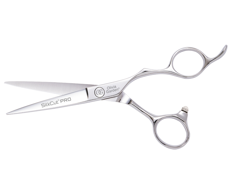 Kadeřnické nůžky Olivia Garden SilkCut® Pro Shear 5,75" - stříbrné (SI-PRO5.75) + dárek zdarma