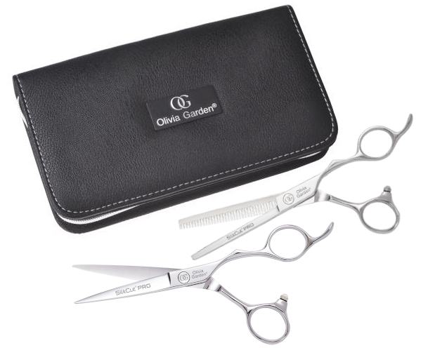 Sada kadeřnických nůžek 5,75" a efilačních nůžek 6,35" Olivia Garden SilkCut® Pro (SI-PRO5.75/6.35) + dárek zdarma