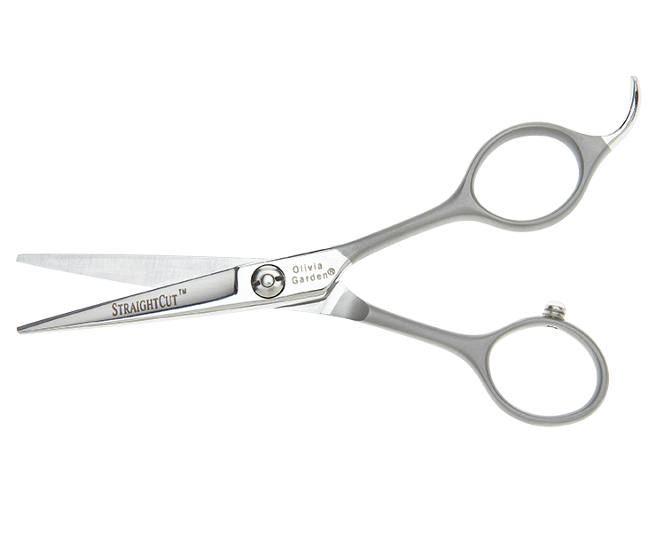 Kadeřnické nůžky Olivia Garden StraightCut(TM) Shear 5" - stříbrné (ST5.00) + dárek zdarma
