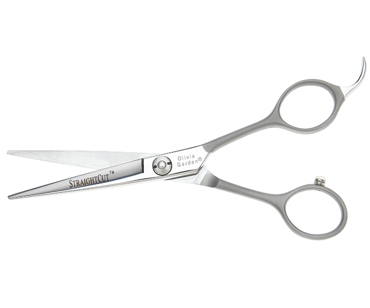 Kadeřnické nůžky Olivia Garden StraightCut(TM) Shear 5,75" - stříbrné (ST5.75) + DÁREK ZDARMA