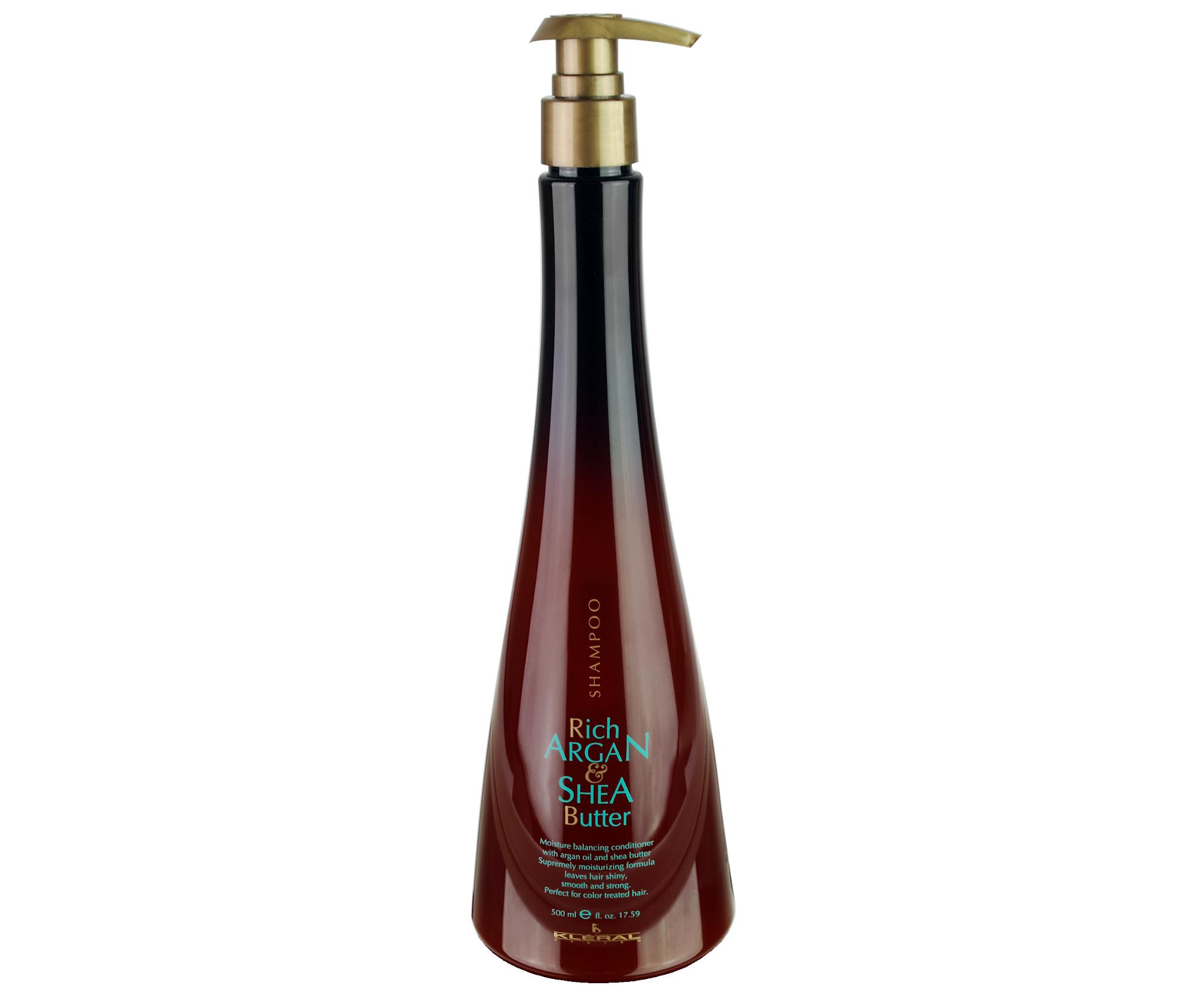 Hydratační šampon pro suché vlasy Kléral Rich Argan  a  Shea Butter - 500 ml (118) + dárek zdarma