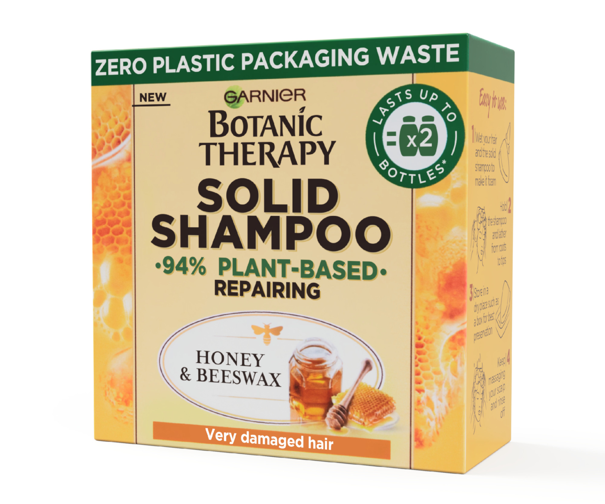 Obnovující tuhý šampon Garnier Botanic Therapy Solid Shampoo Honey a Beeswax - 60 g + dárek zdarma