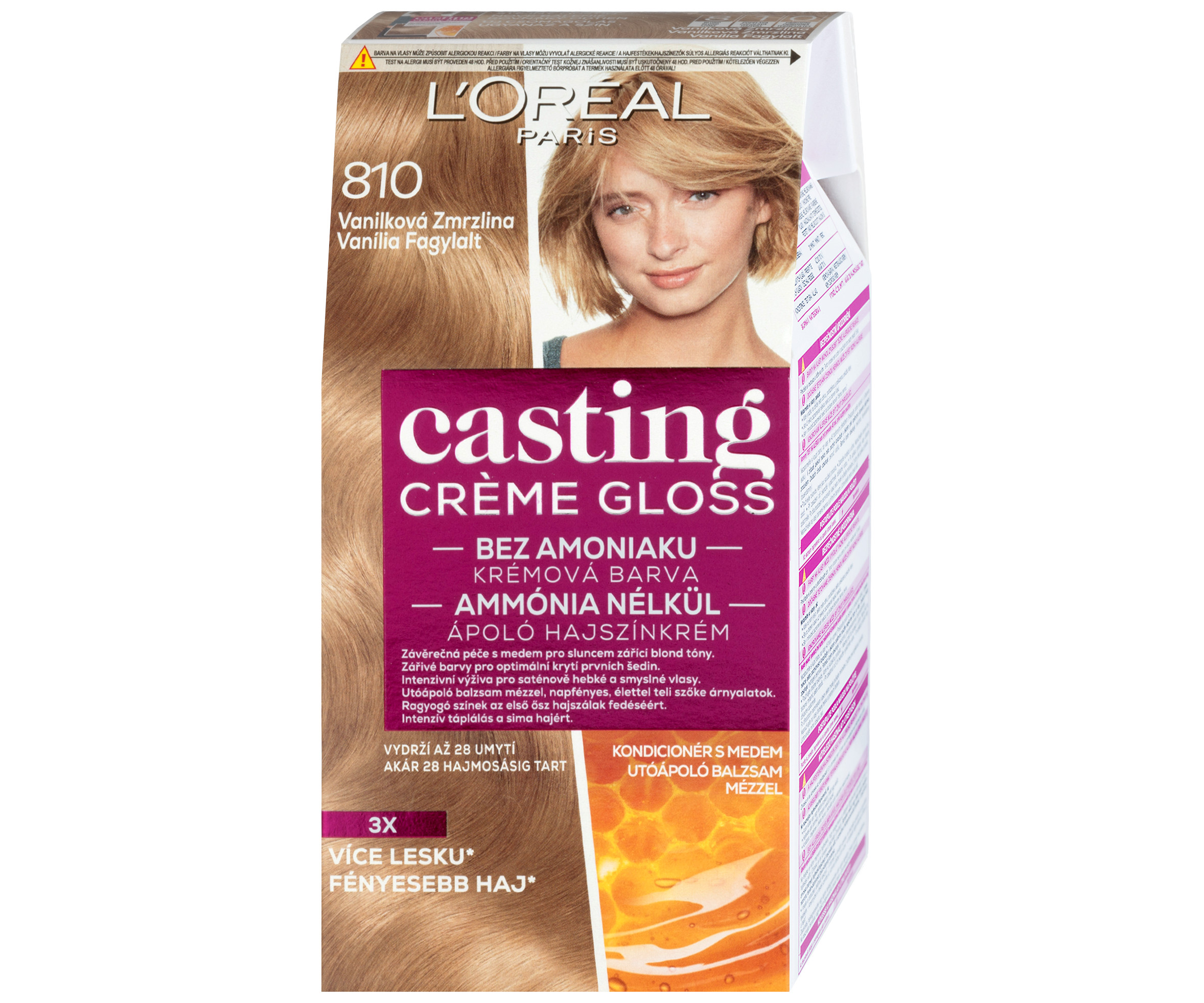Barvící krém bez amoniaku Loréal Casting Créme Gloss - 810 vanilková zmrzlina - L’Oréal Paris + dárek zdarma
