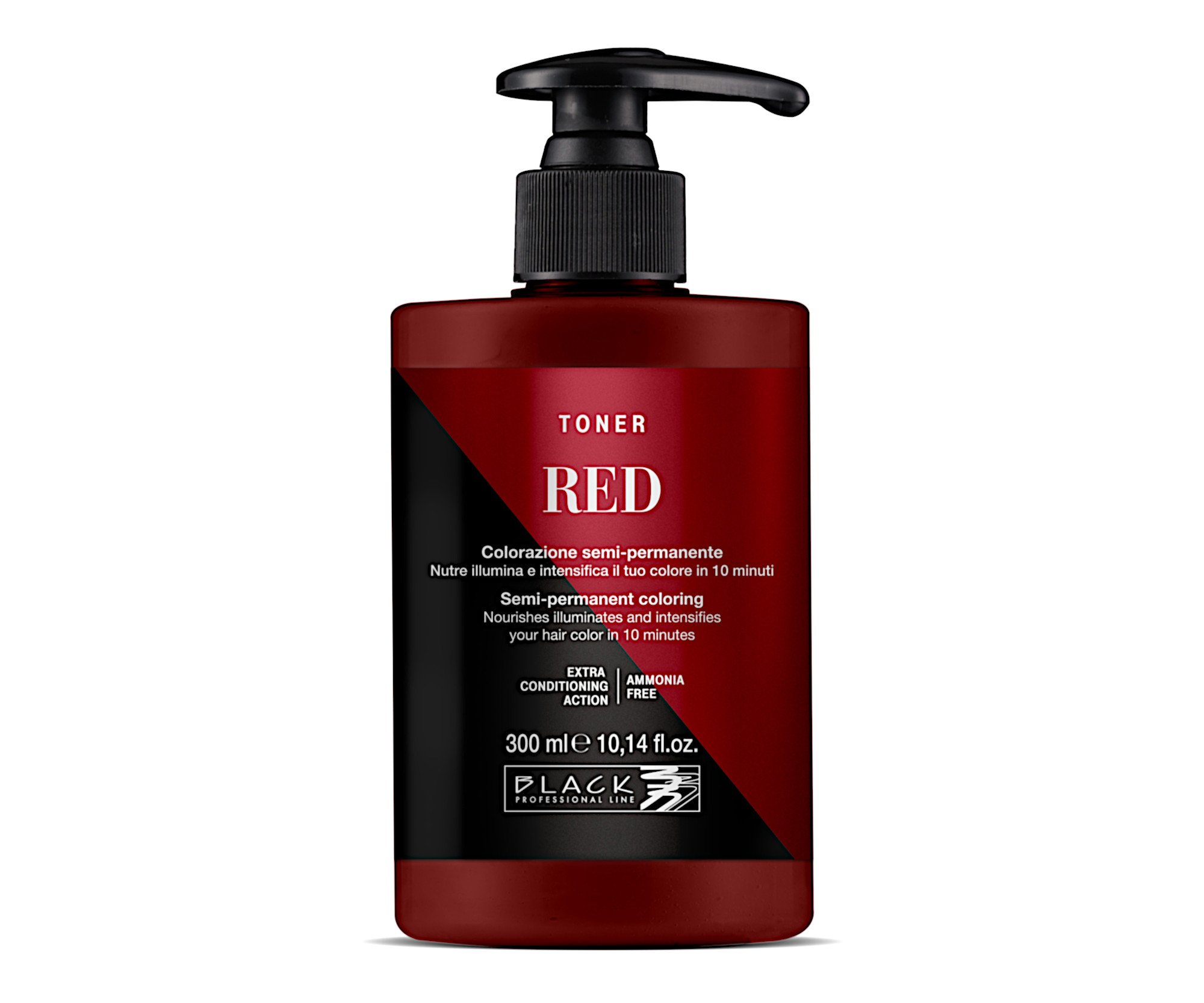 Ošetřující toner pro zvýraznění barvy Black Toner - červená, 300 ml (154027) + DÁREK ZDARMA
