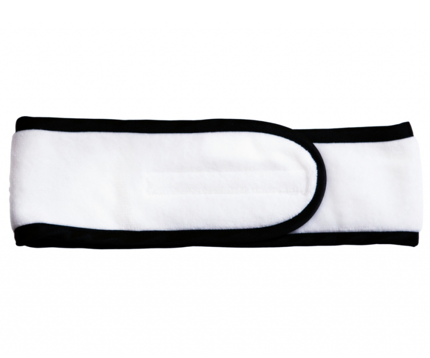 Kosmetická čelenka MaryBerry Perfect Balance - bílá s černými proužky (2210V24) + dárek zdarma