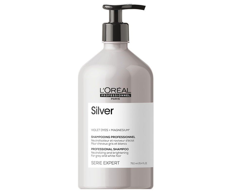 Neutralizační šampon na šedivé a bílé vlasy Loréal Professionnel Serie Expert Silver - 750 ml - L’Oréal Professionnel + DÁREK ZDARMA