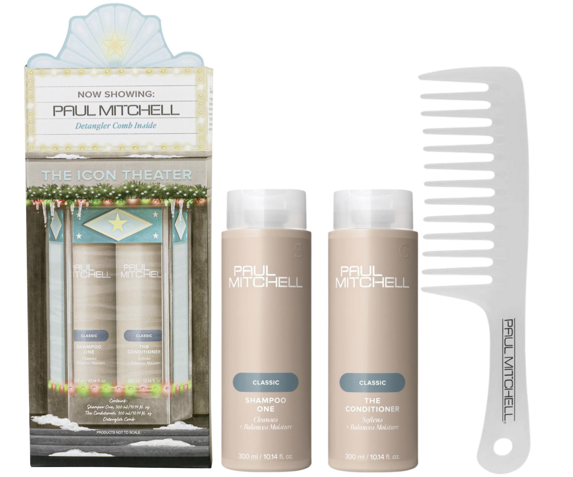 Dárková sada pro hydrataci a regeneraci vlasů Paul Mitchell The Classic Trio + hřeben zdarma + dárek zdarma
