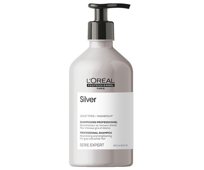 Neutralizační šampon na šedivé a bílé vlasy Loréal Professionnel Serie Expert Silver - 500 ml - L’Oréal Professionnel + DÁREK ZDARMA