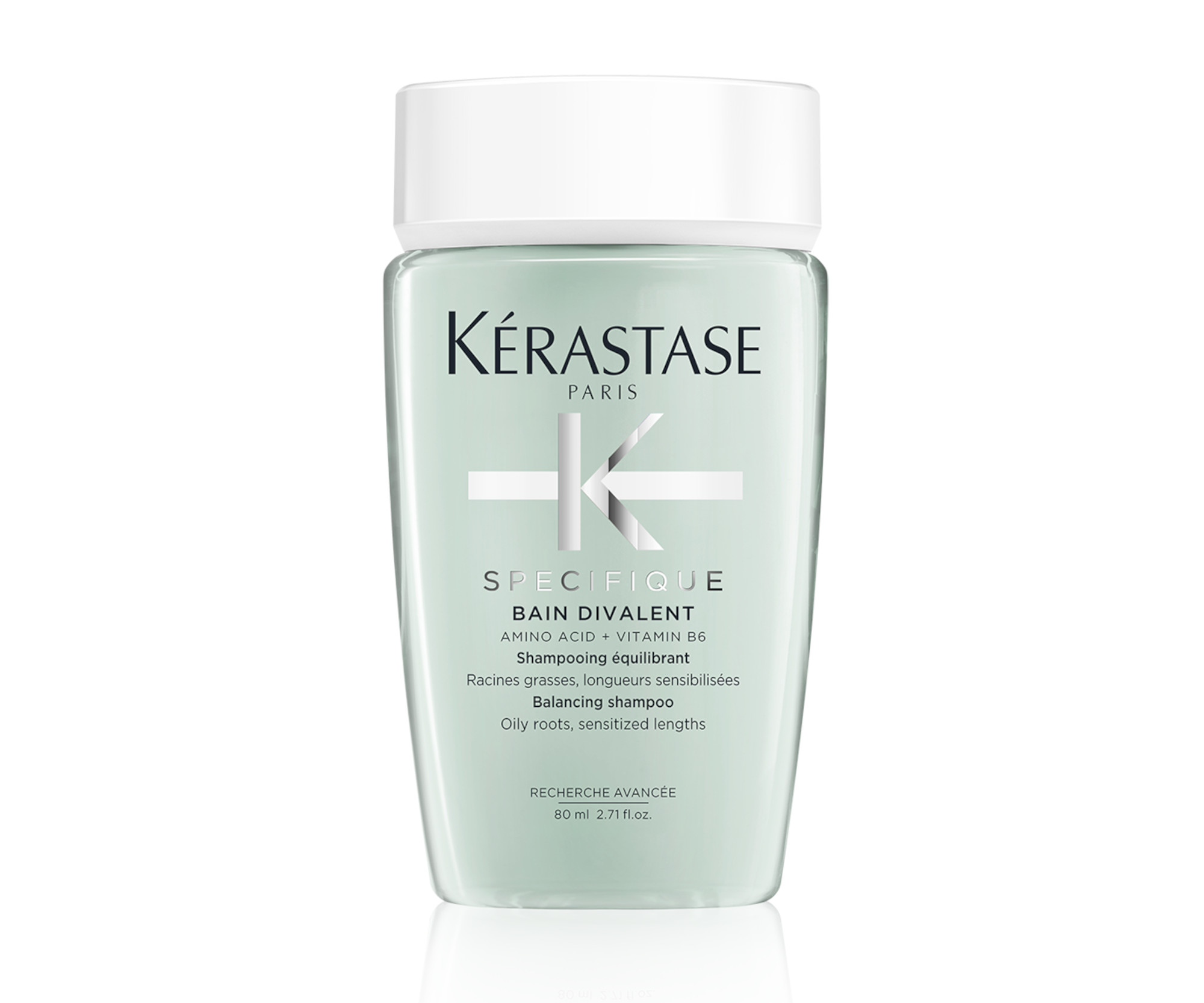 Zklidňující šampon pro mastné kořínky a zcitlivělé délky Kérastase Specifique Divalent - 80 ml + dárek zdarma