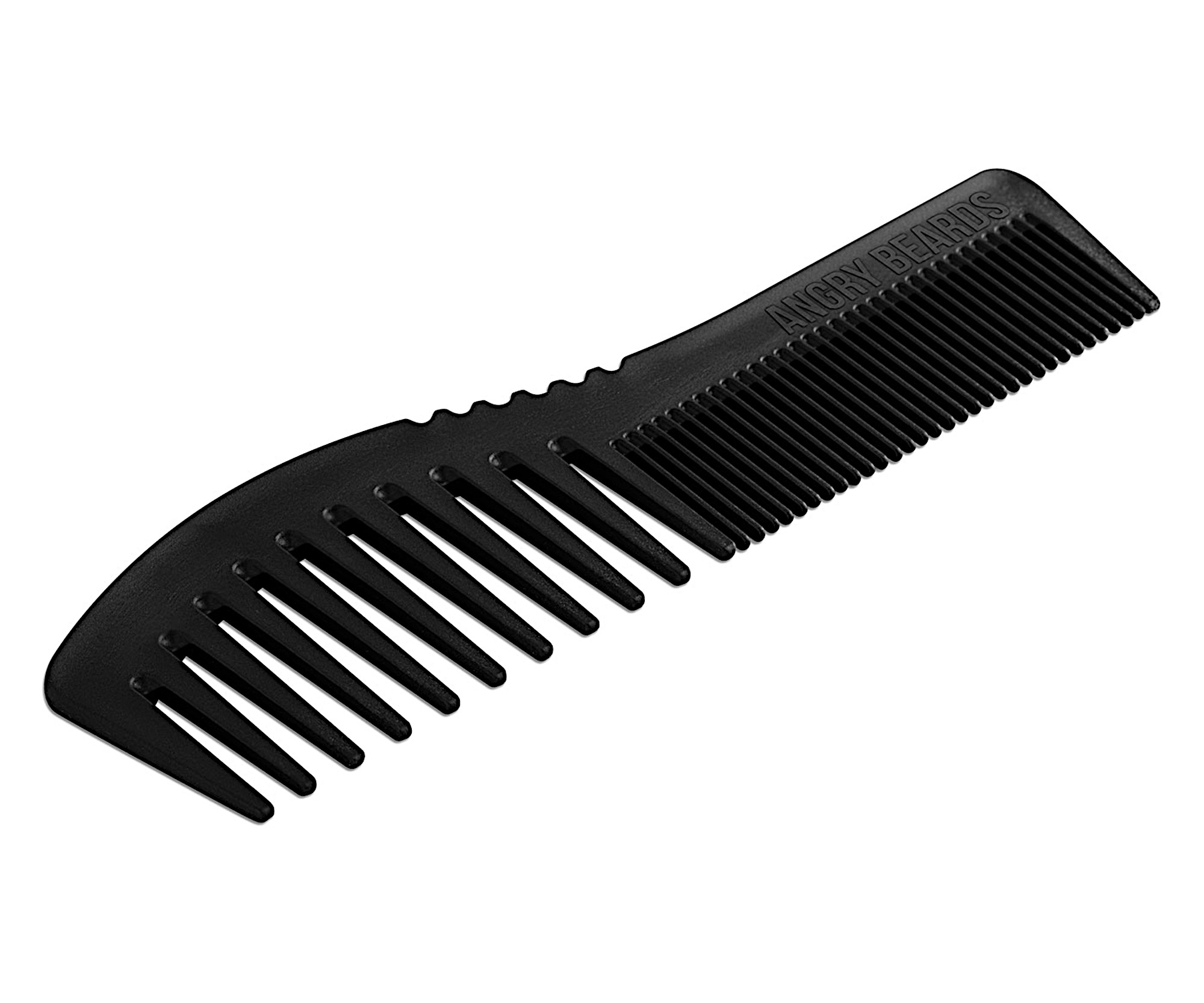 Karbonový hřeben na vlasy a vousy Angry Beards Dual Comb - černý (GR-COMB-CARBON-DUAL) + dárek zdarma