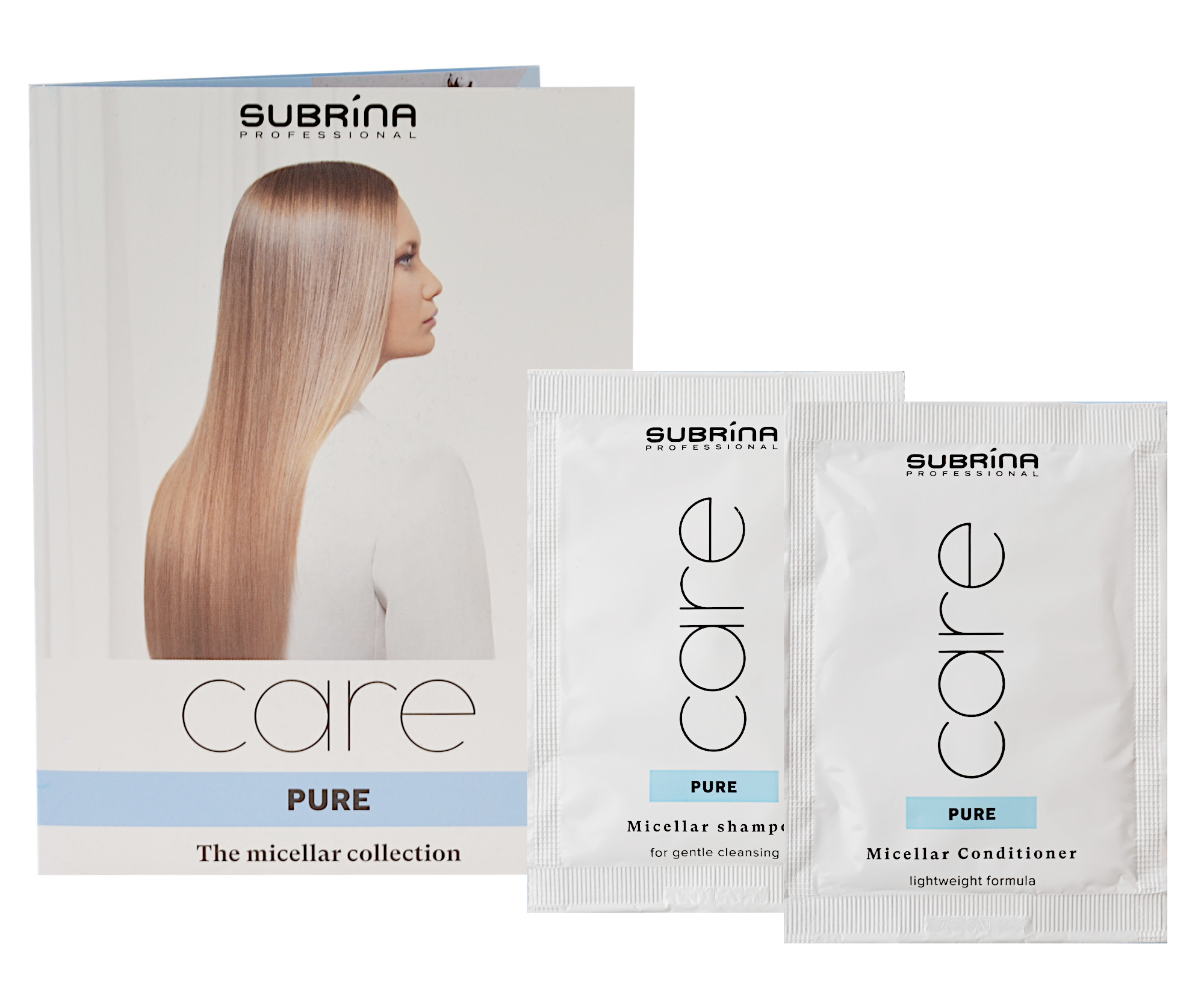 Objemový micelární šampon a kondicionér Subrina Professional Care Pure Set - 2 x 10 ml (060368)