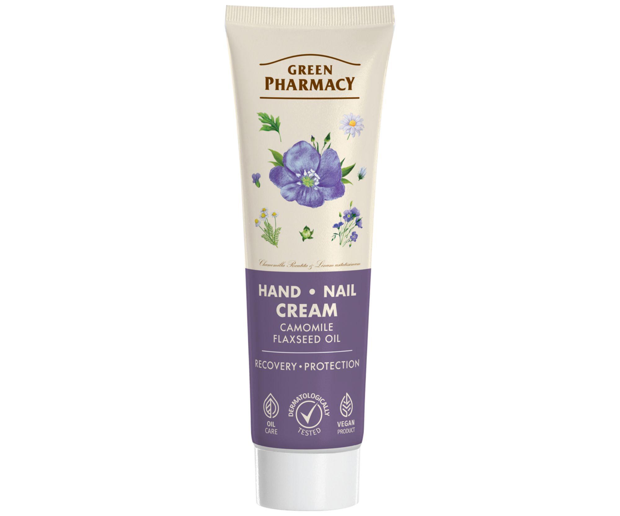 Krém na ruce a nehty s heřmánkem a lněným olejem Green Pharmacy Hand And Nail Cream Camomile - 100 ml