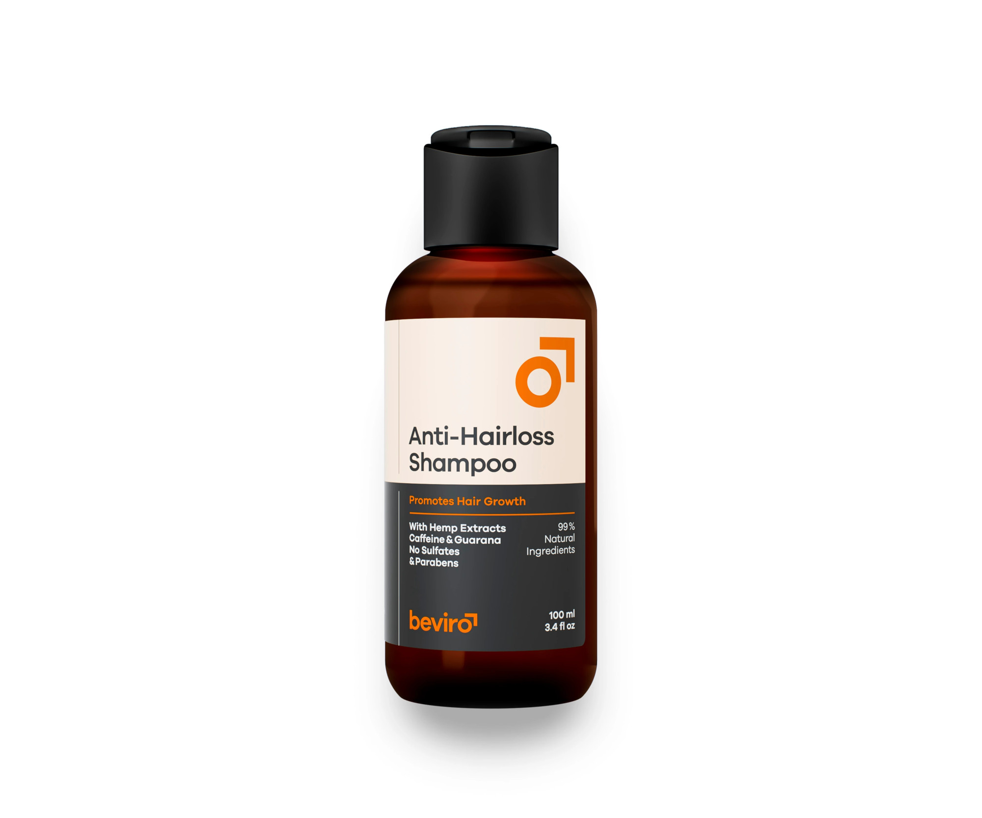 Přírodní šampon pro muže proti padání vlasů Beviro Anti-Hairloss Shampoo - 100 ml (BV320) + dárek zdarma