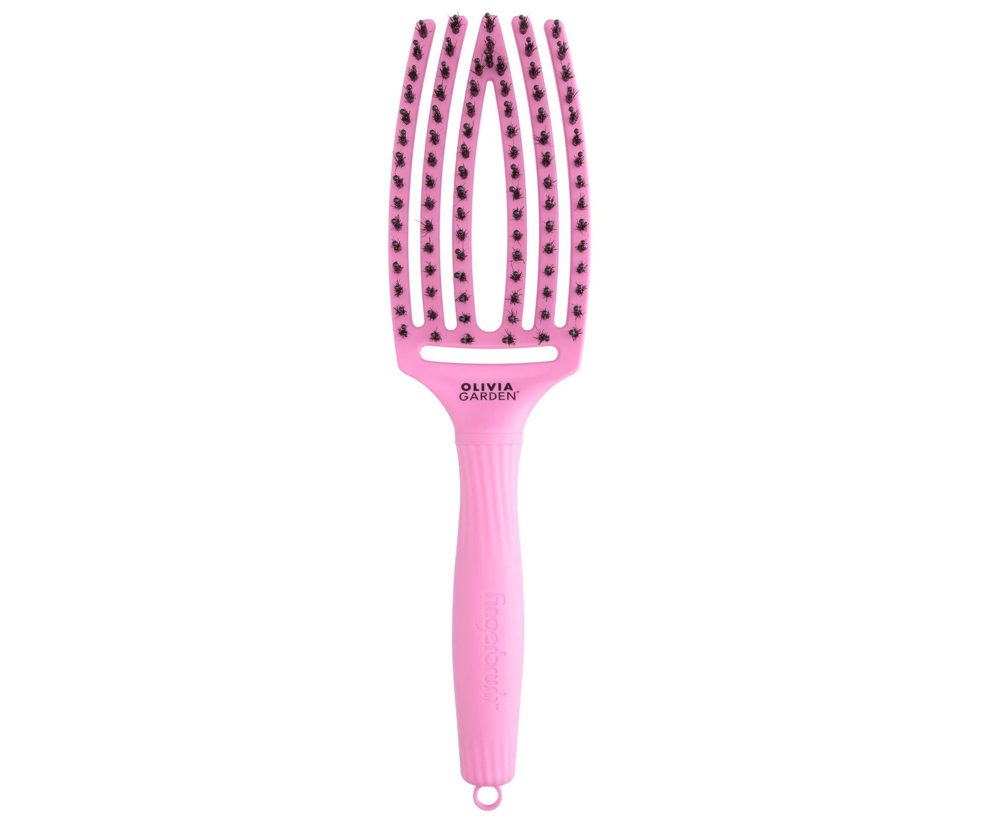 Kartáč Olivia Garden Fingerbrush Combo Medium Pink Tokyo - sytě růžový (ID1897) + dárek zdarma