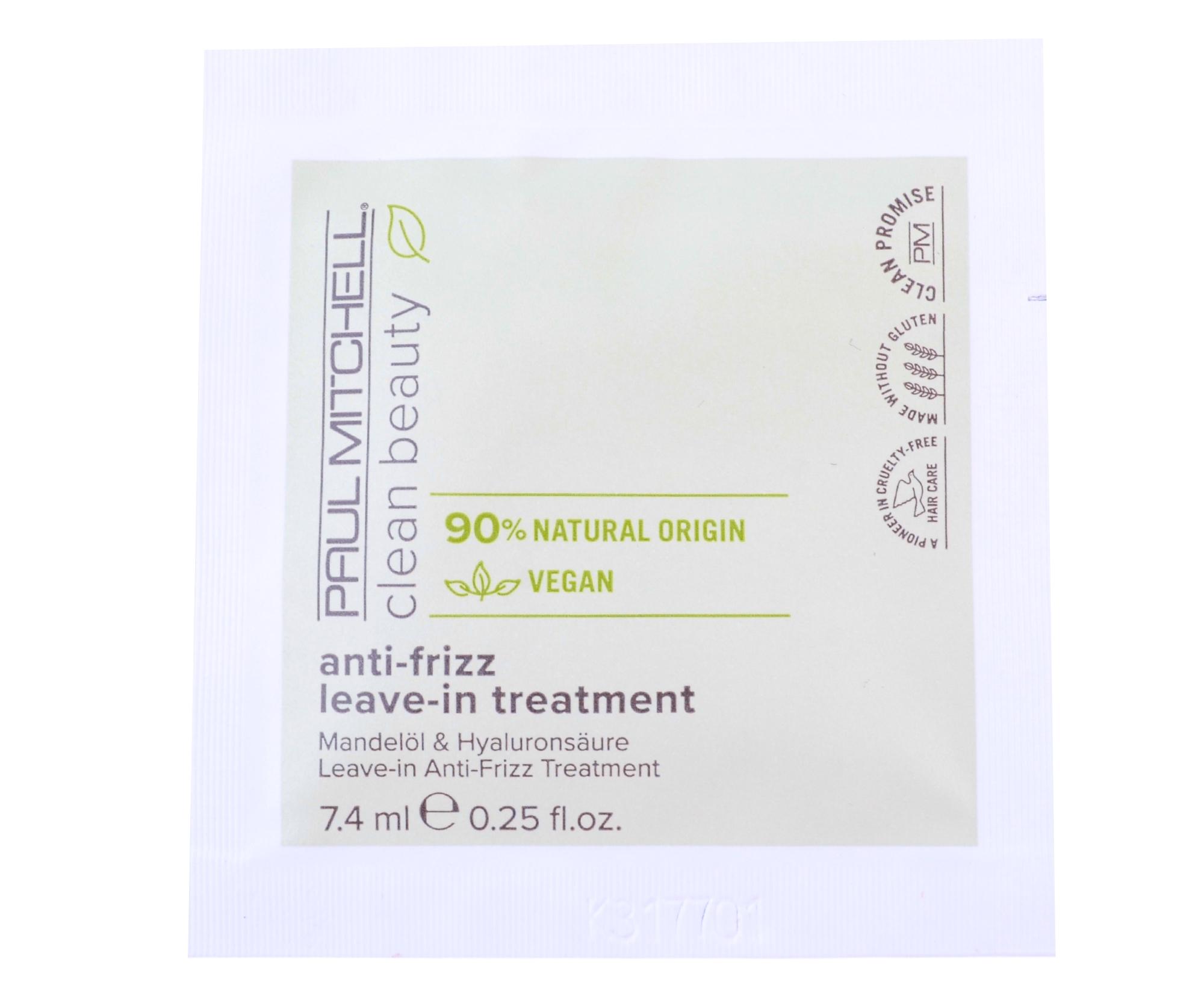 Bezoplachová péče pro krepaté vlasy Paul Mitchell Clean Beauty Anti-Frizz Leave-in - 7,4 ml (121169)