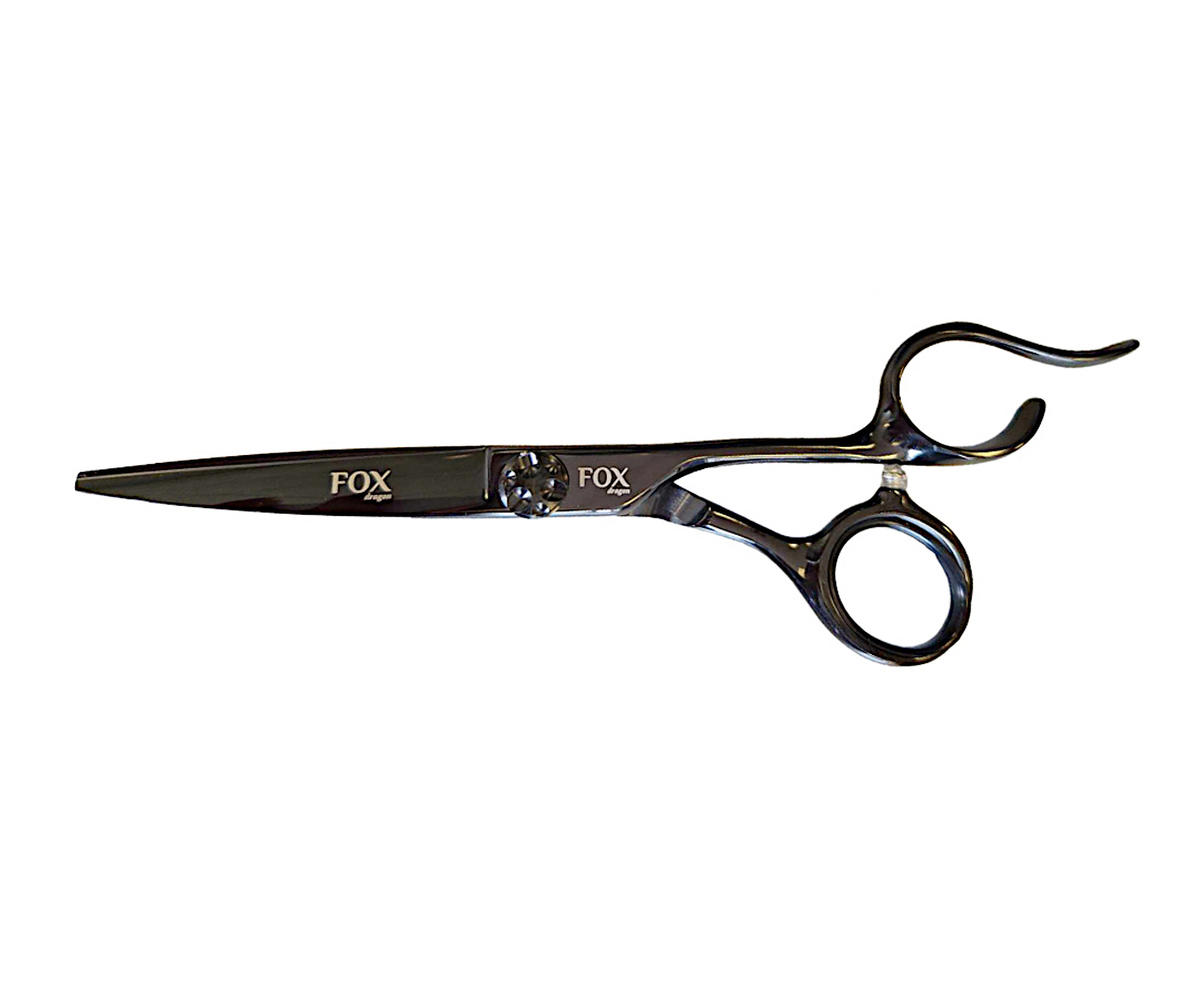 Kadeřnické nůžky Fox Dragon 5,5" - černé (1509565) + dárek zdarma
